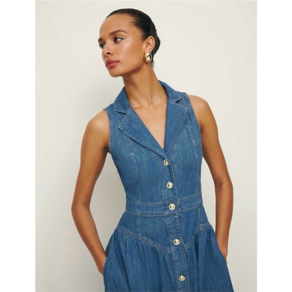 Reformation Ellison Denim Dress - Picture 1 of 11